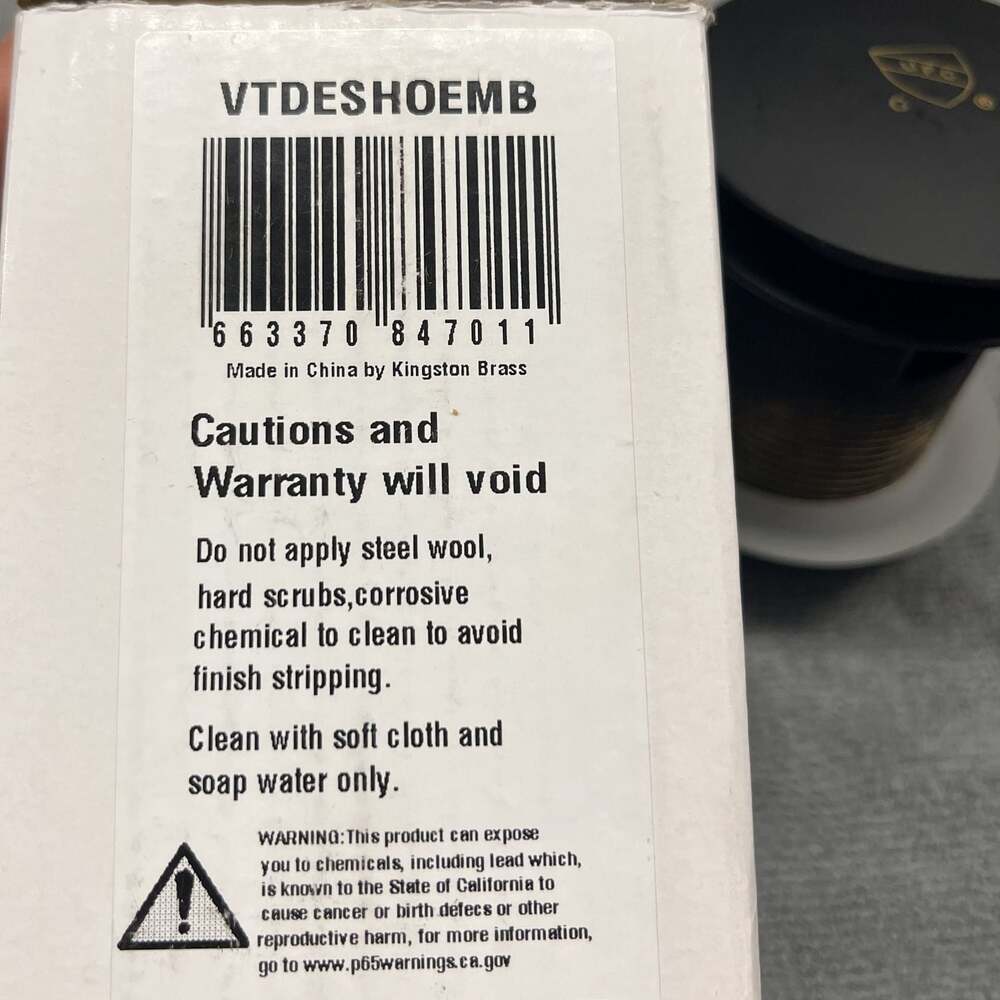 Kingston Brass VTDESHOEMB Drain Assembly